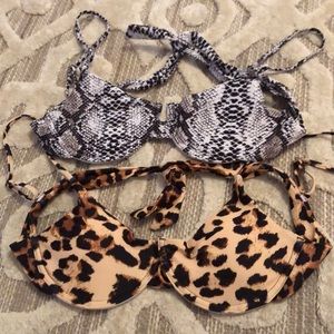 Zaful animal print bikini tops
